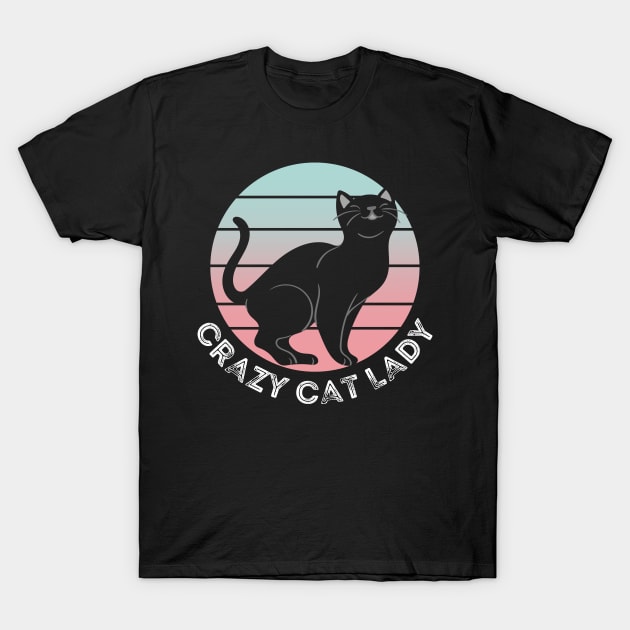 Crazy Cat Lady, Cat Merch Design T-Shirt by Hifzhan Graphics